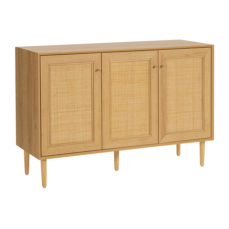 Armadio da cucina a tre ante in rattan color legno (Y-C42)