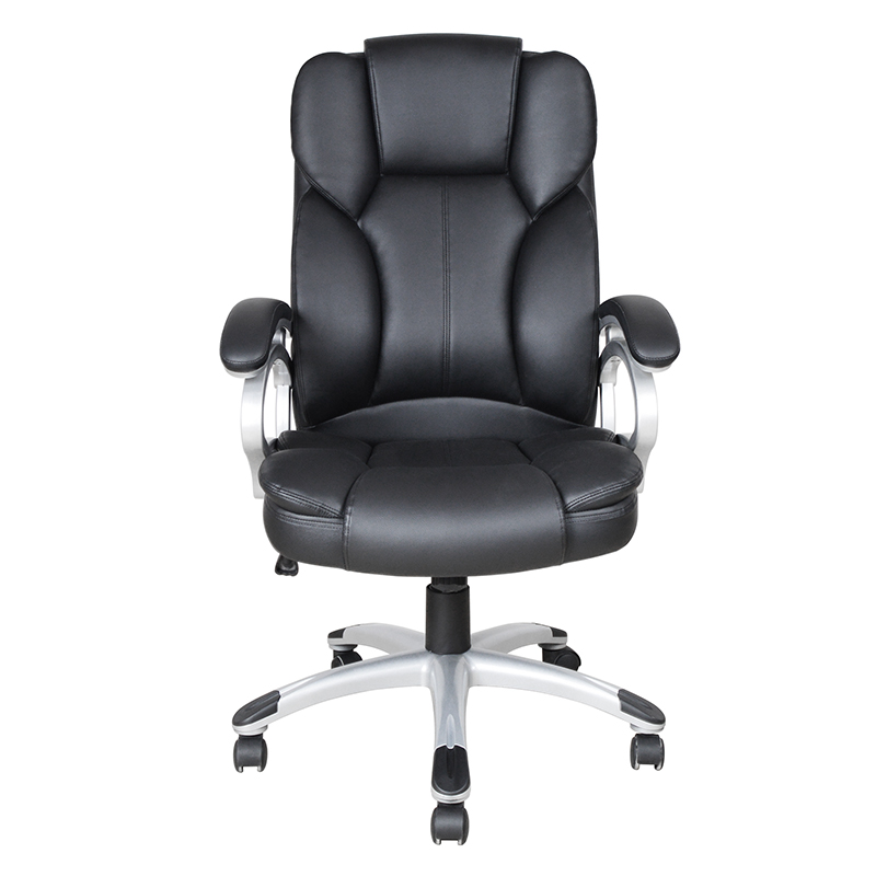 Sedile da ufficio esecutivo con bracciolo fisso con schienale alto nero (Y-2825)