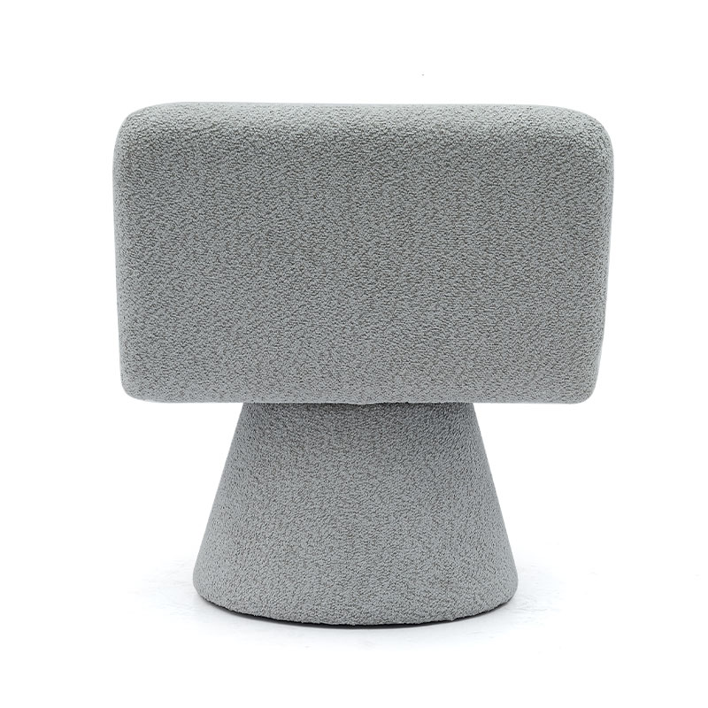 Poltrona girevole moderna imbottita grigia in stile lounge in tessuto per divano letto singolo (GY-642)