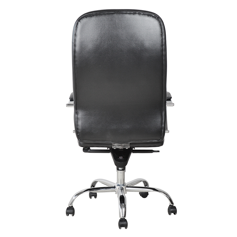 Sedia da ufficio ergonomica per manager con braccioli imbottiti cromati (M-6117)