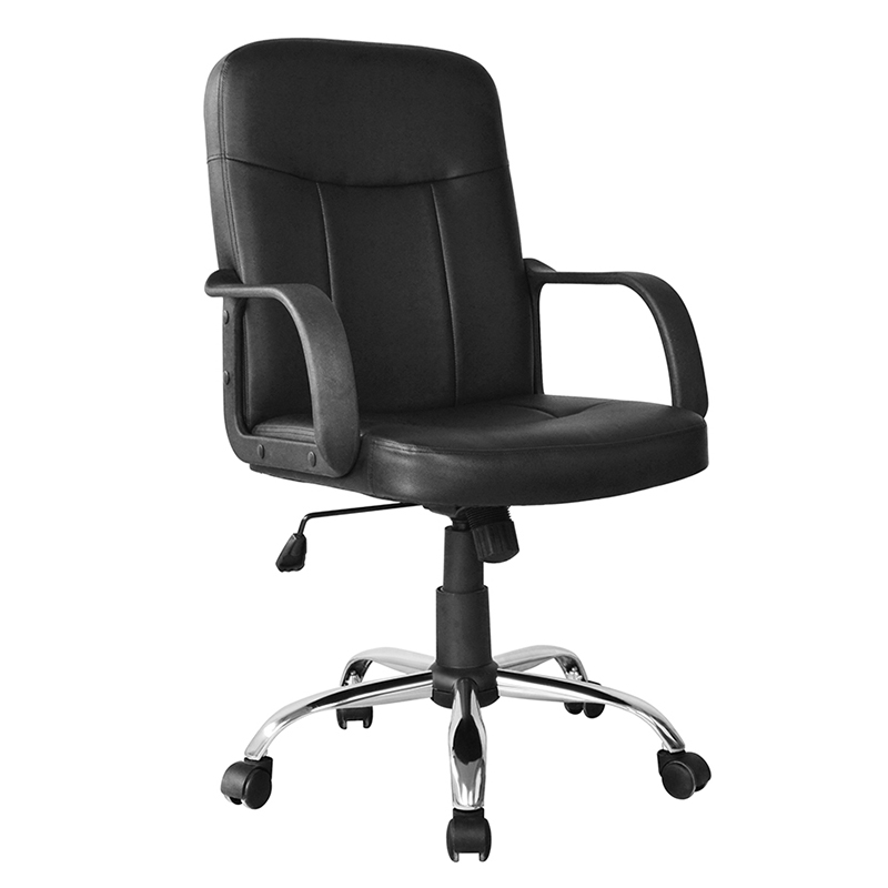 Sedia da ufficio operativa con bracciolo in PP con schienale medio e base cromata (Y-2744)