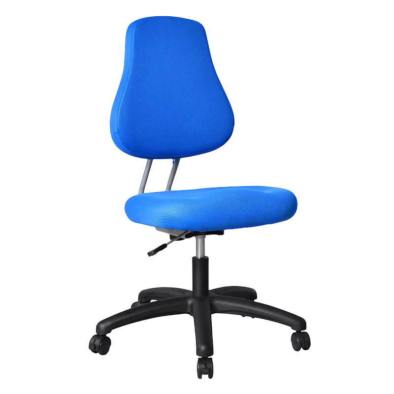 Sedia operativa per personale senza braccioli in tessuto blu con base in nylon（M-6122)