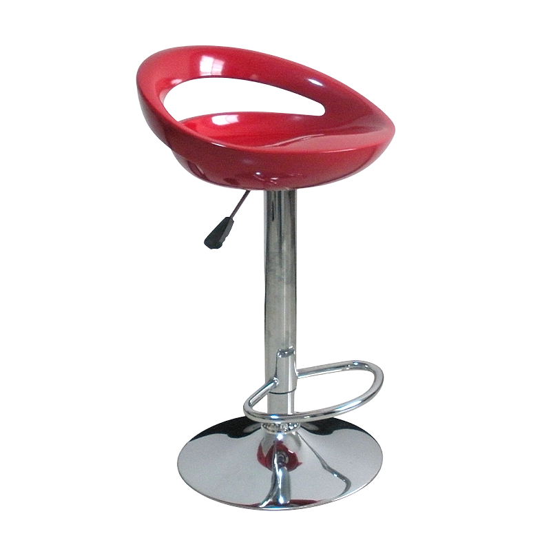 Sedia sgabello da bar girevole con schienale basso in plastica ABS rossa (GY-914)