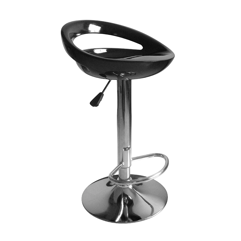 Sedia sgabello da bar girevole con schienale basso in plastica ABS nera (GY-914)