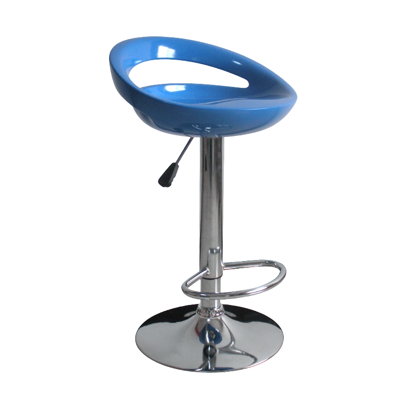 Sedia sgabello da bar girevole con schienale basso in plastica ABS blu (GY-914)